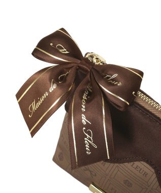 Maison de FLEUR FLEURチョコレートポーチ Brown