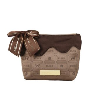 Maison de FLEUR FLEURチョコレートポーチ Brown