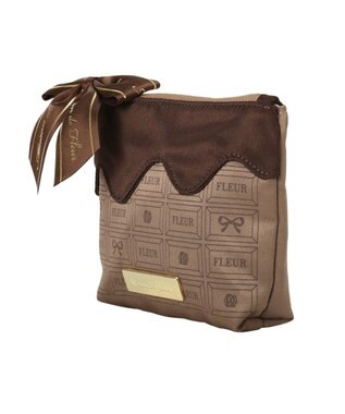 Maison de FLEUR FLEURチョコレートポーチ Brown
