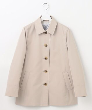 J.PRESS LADIES 【WEB限定カラーあり・撥水】80/2 T/C ツイル ステンカラー ショートコート ライトグレー系