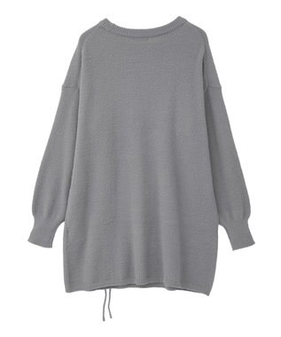 earth music&ecology パウダーシャギーシャーリングニットミニワンピース Gray