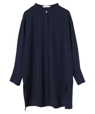 Green Parks イージーケア　比翼ボタンチュニック Dark Navy