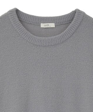 earth music&ecology パウダーシャギーシャーリングニットミニワンピース Gray