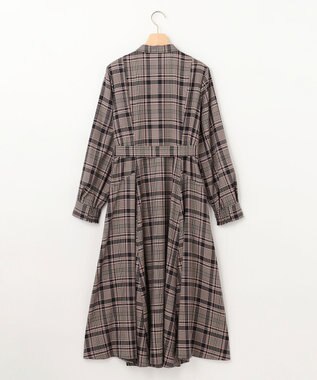 組曲 L シアーツイルチェック ワンピース ベージュ系3