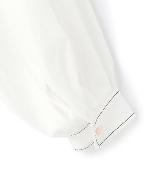 BEIGE， AXI / 刺繍ステッチ ドルマンスタンドブラウス Ecru