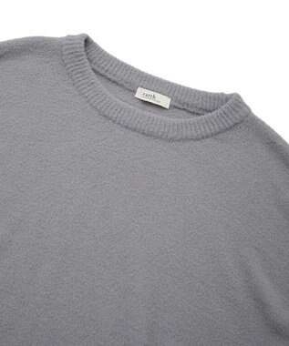 earth music&ecology パウダーシャギーシャーリングニットミニワンピース Gray