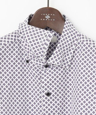 JOSEPH ABBOUD 【オーガニックコットン使用】ジオメトリックパターンシャツ ライラック系5