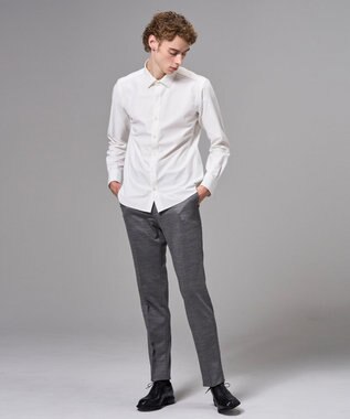 JOSEPH HOMME 新素材【ストレッチ】コンフォートクリアジャージー　長袖レギュラーカラーシャツ ホワイト系