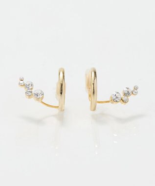 Phoebe 【痛くないシリーズ】ミルキーウェイビジューフロートライトフィットイヤリング　ゴールド ゴールド