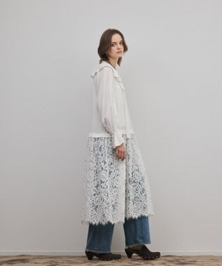 GRACE CONTINENTAL レースコンビフリルカフタンワンピース キナリ