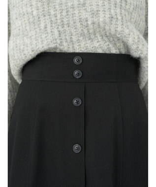 earth music&ecology フロントボタンスカート Black
