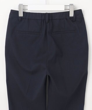 J.PRESS LADIES S 【洗える】シャークスキン テーパード パンツ ネイビー系