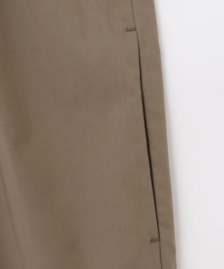 自由区 L 【洗える】ストレッチタイプライターシャツ ワンピース ブラウン系