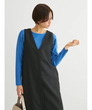 Green Parks もちやわ　ボートネックニットプルオーバー Blue