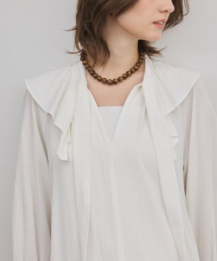 GRACE CONTINENTAL レースコンビフリルカフタンワンピース キナリ