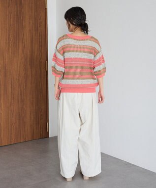 CRAFT STANDARD BOUTIQUE マルチカラーファンシーニットプルオーバー Pink