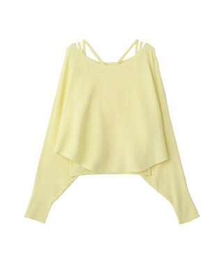 earth music&ecology 【2WAY】SET2点クロスニット＋キャミソール Yellow