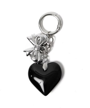 WEGO クリアカラーハートキーホルダー ブラック