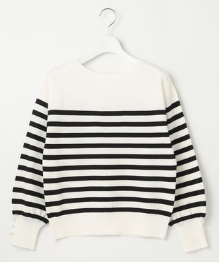 Feroux 【洗える】パールポイントパフスリーブ ニット ホワイト系1