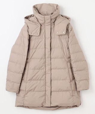 ANY 【洗濯機可/フード取り外し可能/撥水】楽映えリッチロング丈ダウン モカ