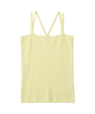 earth music&ecology 【2WAY】SET2点クロスニット＋キャミソール Yellow