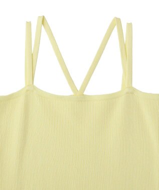 earth music&ecology 【2WAY】SET2点クロスニット＋キャミソール Yellow