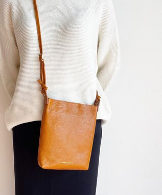 Hekhèr Le Style de Vie 新色追加【日本製】シュリンクレザー ショルダーバッグ キャメル