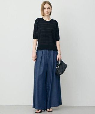 ICB L ルレックスパターン ニットプルオーバー ブラック