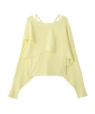 earth music&ecology 【2WAY】SET2点クロスニット＋キャミソール Yellow