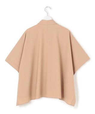 23区 L 【洗える】TWマットクロス ポンチョシルエット シャツ キャメル系
