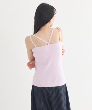 earth music&ecology 【2WAY】SET2点クロスニット＋キャミソール Pink