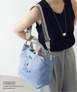 russet 《PEANUTS×russet》リバーシブルトートバッグ(CE-1744) L.Blue