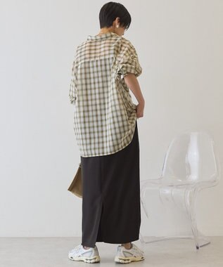 AMERICAN HOLIC シアーチェックシャツ Light Beige