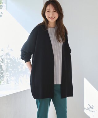 ANY L 【洗濯機可能・UVケア】ニットコーディガン ブラック