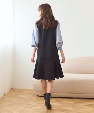 Feroux 【新型・洗える】リボンデザイン ダンボールワンピース ブラック系