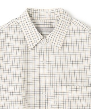 UNFILO MENS コットンライク 半袖シャツ【ギフトにもおすすめ】 ベージュチェック