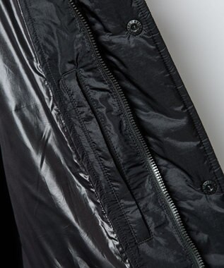 JOSEPH ABBOUD MOUNTAIN 【軽量/撥水】 フーデットキルティング ダウンブルゾン ネイビー系