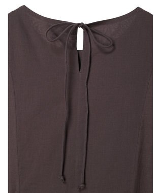 CRAFT STANDARD BOUTIQUE インド綿パフスリーブギャザーワンピース Purple