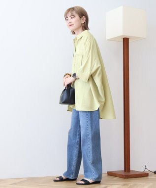 AMERICAN HOLIC 【WEB限定】接触冷感Wポケットシャツチュニック Khaki