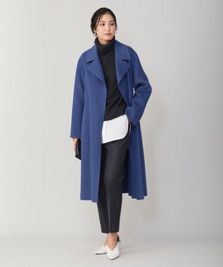 ICB ウールリバー ロングトレンチコート ハンブルー系