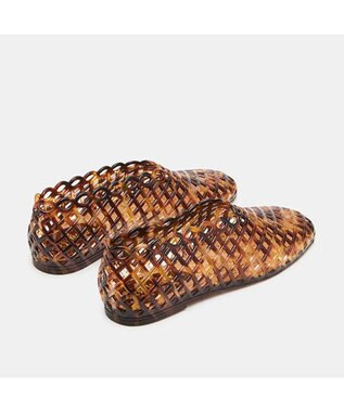 STEVE MADDEN GROVE-XS クリアメッシュフラットシューズ トータス