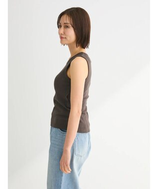 Green Parks ・ＳＵＧＡＲ　ＳＰＯＯＮリブタンクトップ（パット付） Charcoal Gray