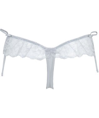 WACOAL Tバック ショーツ 【重力に負けないバストケアBra】 はきこみ丈あさめ BRB414とペア レディース PRA414 /ワコール チャコールグレー