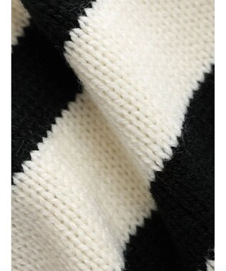 Green Parks 洗える　バックスリットニットプルオーバー Border