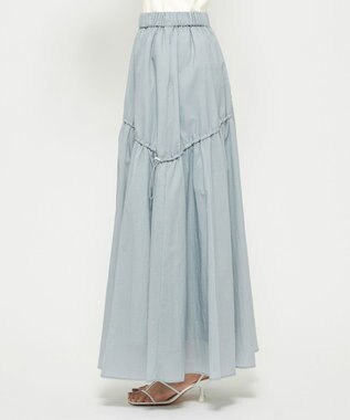 uncrave シアープルーフナイロン ドローコードスカート サックス