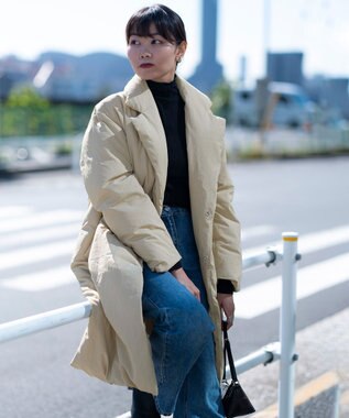 KWD 【日本製/高品質ダウン】KWD DOWN COAT ダウンコート ベージュ