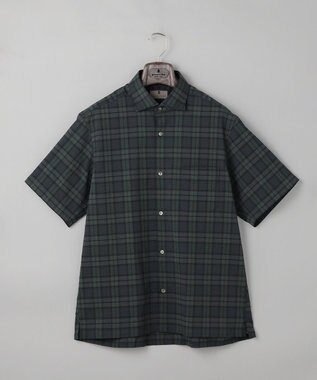 GOTAIRIKU リラックスシルエット【高通気性/吸水速乾】ドッツエアー クールマックスサッカーシャツ ブラックウォッチ/26年新色