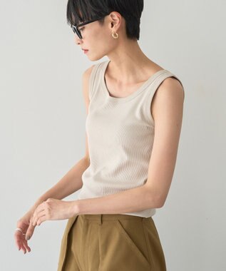 AMERICAN HOLIC テレコタンクトップ Beige