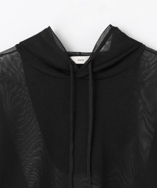 NAVE 【Nave・洗える】シアーニット パーカー ブラック系