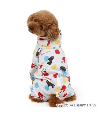PET PARADISE リサとガスパール フルカバー レインコート 《風船柄》  小型犬 風船柄